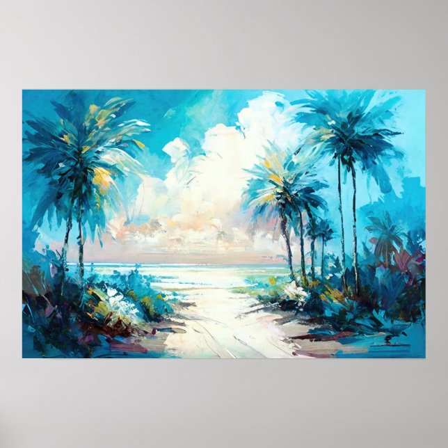 Paradise Tropical Beach Fine Art Poster (Vorne)