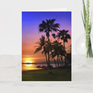 Paradise Tropical Birthday Card Karte