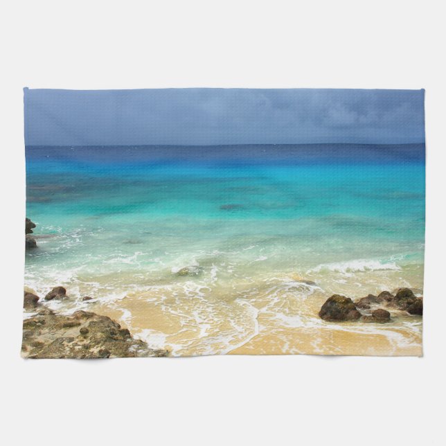 Paradise tropische Insel Strand Handtuch (Horizontal)