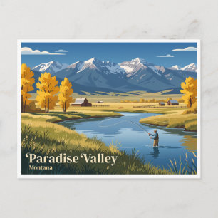 Paradise Valley Livingston Montana Postkarte