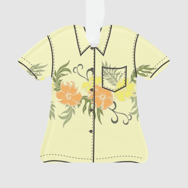 Paradiso Hawaiianischer Hibiskus Aloha Shirt Ornament (Vorderseite)