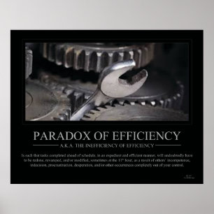 Paradox of Efficiency Poster - Groß