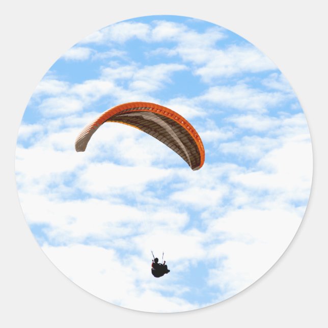 Paragleiten in den Wolken - Anpassbare Aufkleber (Vorderseite)