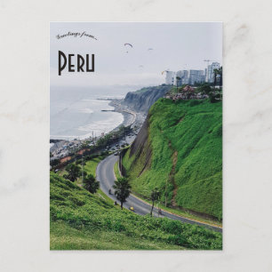 Paragleiter in Peru Postkarte