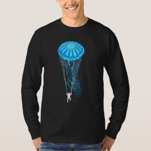 Paragleiter Paragliding Fliegen Vintage Qualle T-Shirt