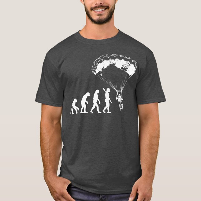 Paraglider Evolution Funny Paragliding Cooles Gesc T-Shirt (Vorderseite)