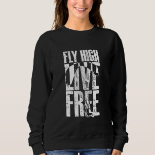 Paraglider Fliegenfliegen Hoch, frei Sweatshirt