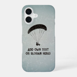Paraglider Floating unter Canopy eigenen Slogan / iPhone 16 Hülle