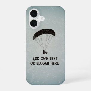 Paraglider Floating unter Canopy eigenen Slogan /  iPhone 16 Hülle
