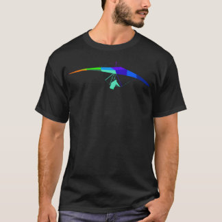 Paraglider flying rainbow colors polygon sport fri T-Shirt