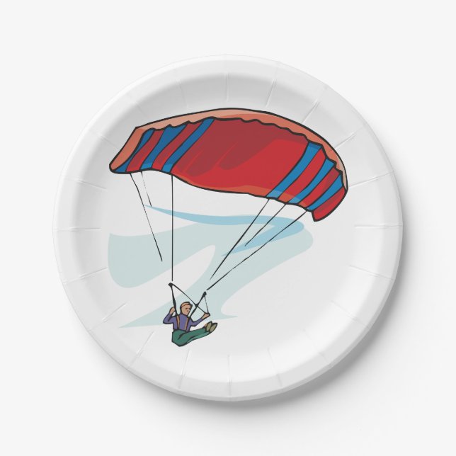 Paraglider Pappteller (Vorderseite)