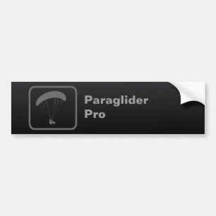 'Paraglider Pro' Slogan Black Autoaufkleber