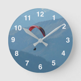 Paraglider Quadratische Wanduhr