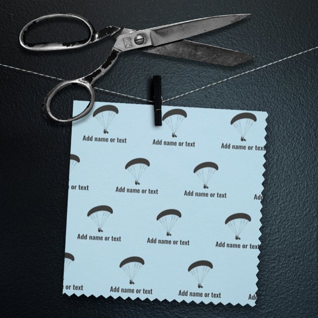 Paraglider-Silhouette und Ihr Texthimmel blau / je Stoff (Von Creator hochgeladen)