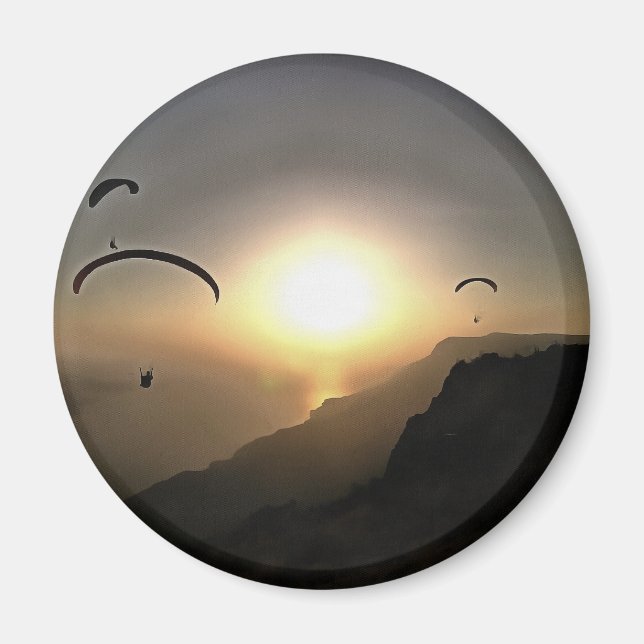 Paragliders Wanderlust Extreme Sports Art Magnet (Vorne)