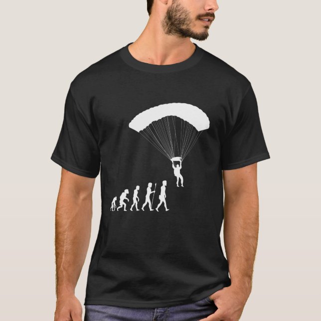 Paragliding Evolution Fallschirmfliege Sport Skidi T-Shirt (Vorderseite)
