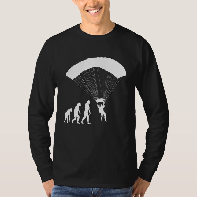 Paragliding Evolution Paraglider Paramotor Parachu T-Shirt (Vorderseite)