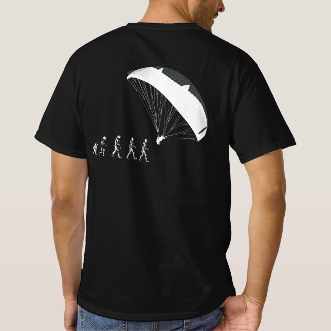 Paragliding Fallschirmfallschirme Höhenflüge Evolu T-Shirt (Rückseite)