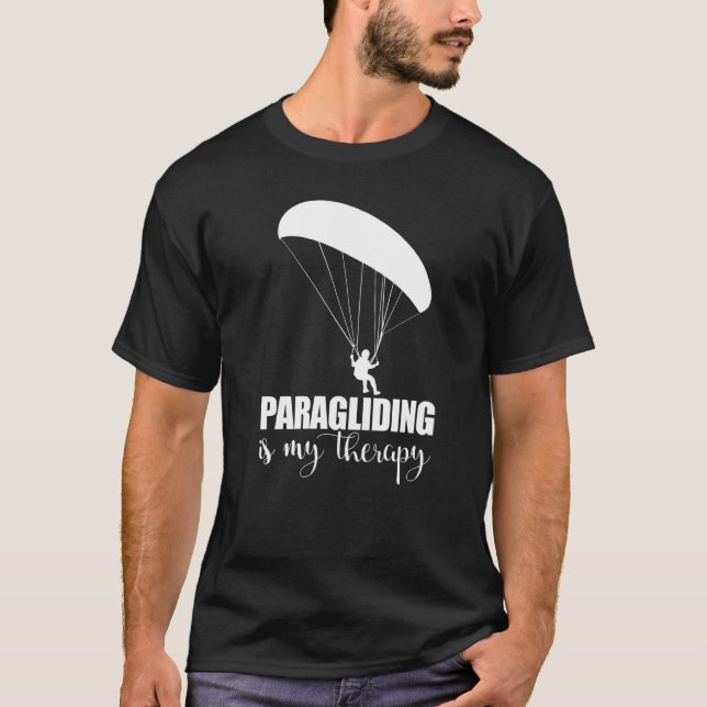 Paragliding Is My Therapy  Women Paraglider Advent T-Shirt (Vorderseite)