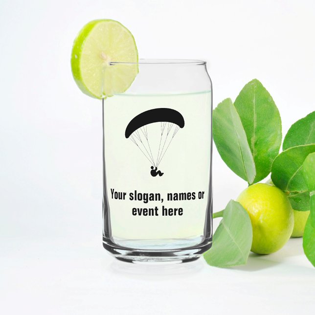 Paragliding Motif vollständig anpassbarer Text auf Dosenglas (Von Creator hochgeladen)