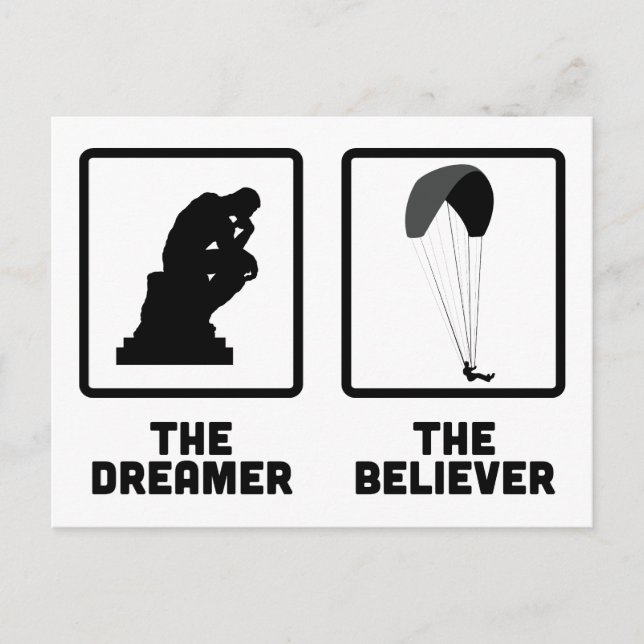 Paragliding Postkarte (Vorderseite)