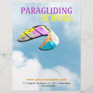 PARAGLIDING-SCHULE - Vorlagenflyer Flyer