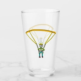Paragliding-Strichmännchen Glas