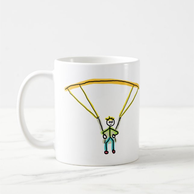 Paragliding-Strichmännchen Kaffeetasse (Links)