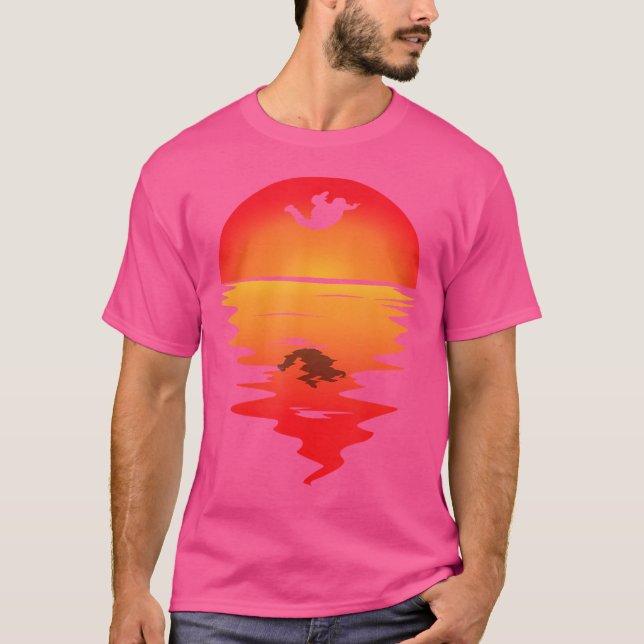 Paragliding Sunset Skydiving Parachutist Fallschir T-Shirt (Vorderseite)