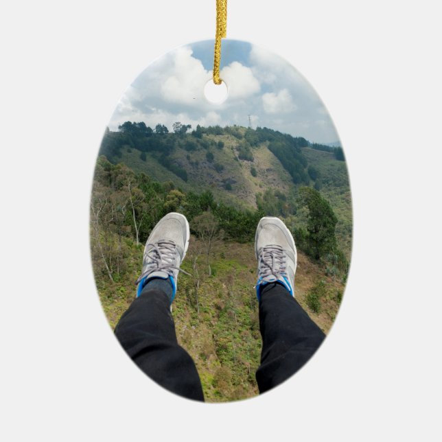 Paragliding über Medellin Keramik Ornament (Vorne)