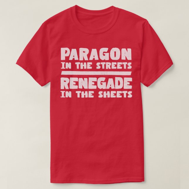 Paragon in den Straßen, die in den Blättern umgest T-Shirt (Design vorne)