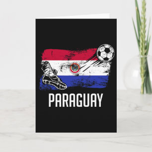 Paraguay Fahne Trikot paraguayische Fußballmannsch Karte