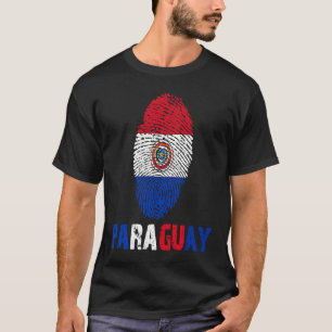 Paraguay Finger Abdruck Flagge Ich liebe Paraguay T-Shirt