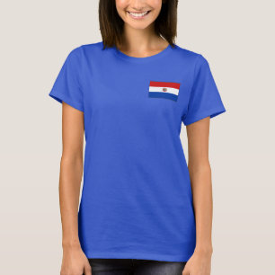 Paraguay Flag and Map dk T - Shirt