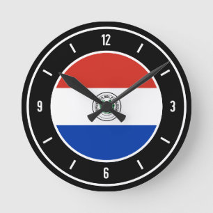 Paraguay Flag Elegant Runde Wanduhr