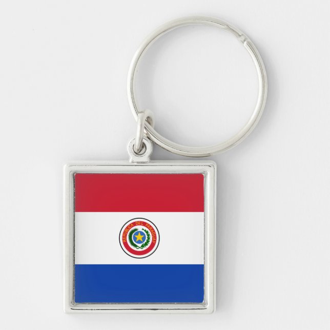 Paraguay Flag Schlüsselanhänger (Vorne)