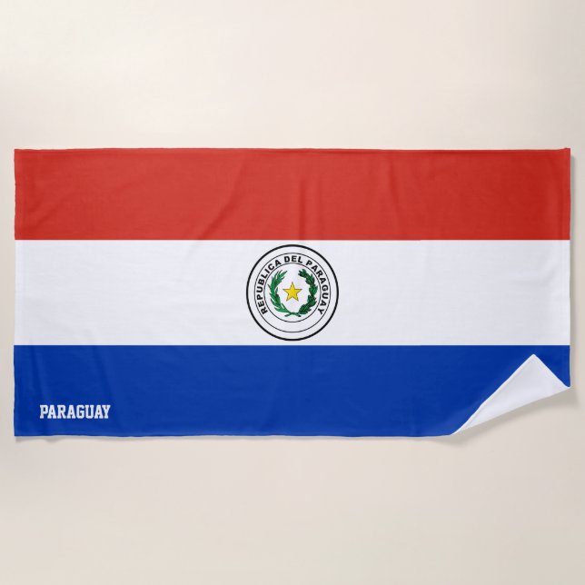 Paraguay Flag Splendid Patriotic Strandtuch (Vorderseite)