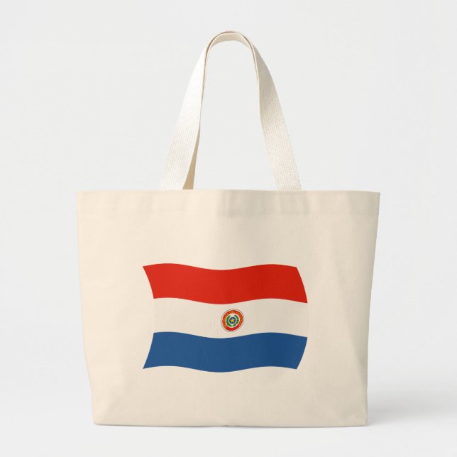 Paraguay Flag Tote Bag Jumbo Stoffbeutel (Vorne)