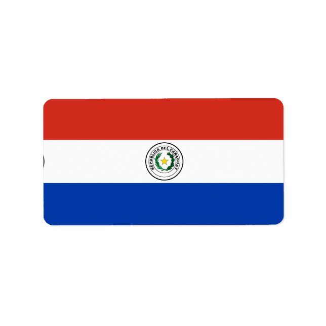 Paraguay-Flagge Adressaufkleber (Vorne)
