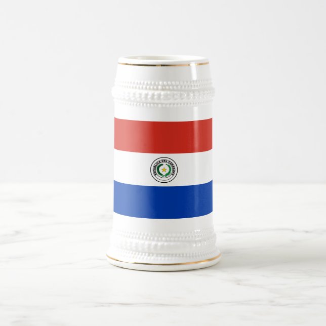 Paraguay-Flagge Bierglas (Mittel)