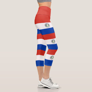 Paraguay-Flagge Capri Leggings