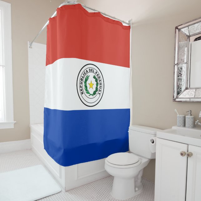 Paraguay-Flagge Duschvorhang (Beispiel)