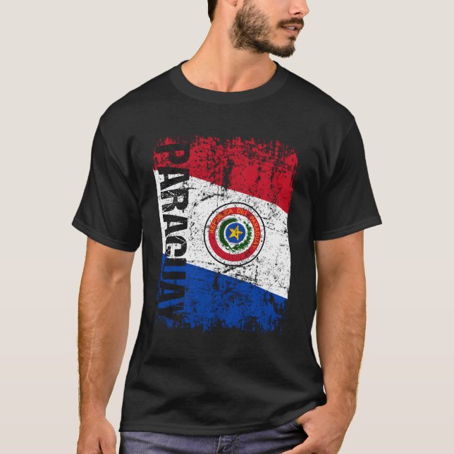 Paraguay-Flagge erschüttert Paraguay T-Shirt (Vorderseite)
