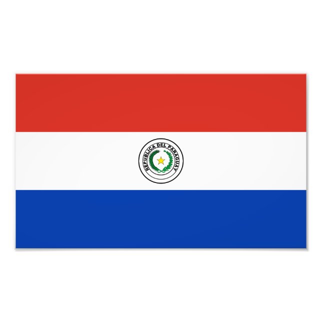 Paraguay-Flagge Fotodruck (Vorne)