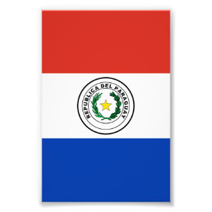 Paraguay-Flagge Fotodruck