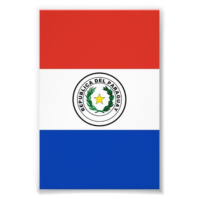 Paraguay-Flagge Fotodruck (Vorne)