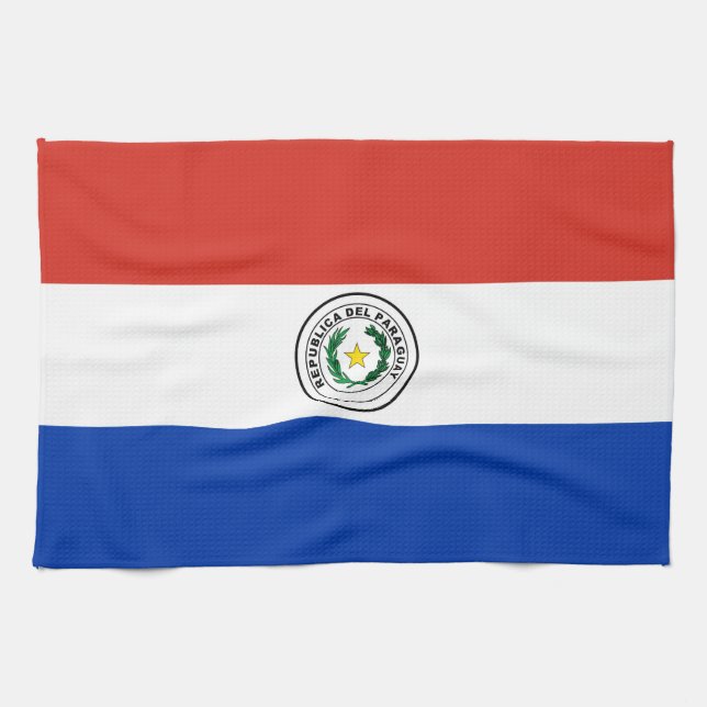 Paraguay-Flagge Geschirrtuch (Horizontal)