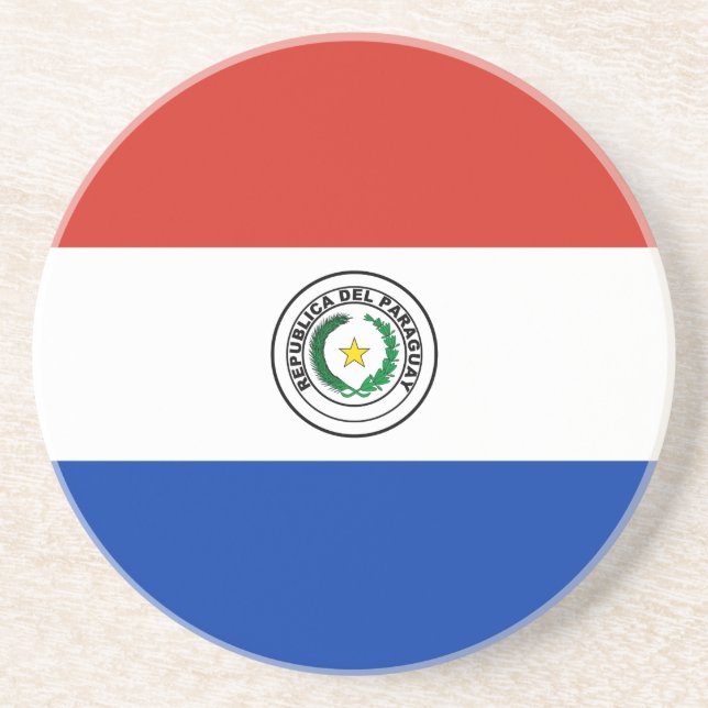 Paraguay-Flagge Getränkeuntersetzer (Vorne)