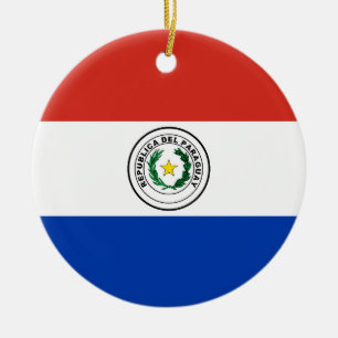 Paraguay-Flagge Keramik Ornament
