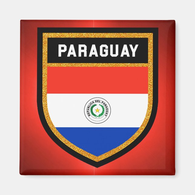 Paraguay-Flagge Magnet (Vorne)